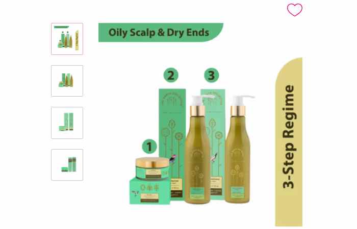 The Earth Collective Oily Hair 3-Step Regime - Hair Mask, Shampoo & Conditioner for Oily Scalp