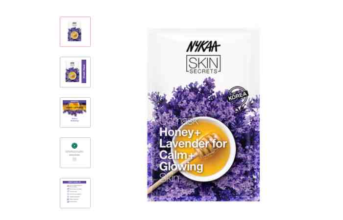 Nykaa Naturals Skin Secrets Exotic Indulgence Honey + Lavender Sheet Mask For Calm & Glowing Skin(20ml)