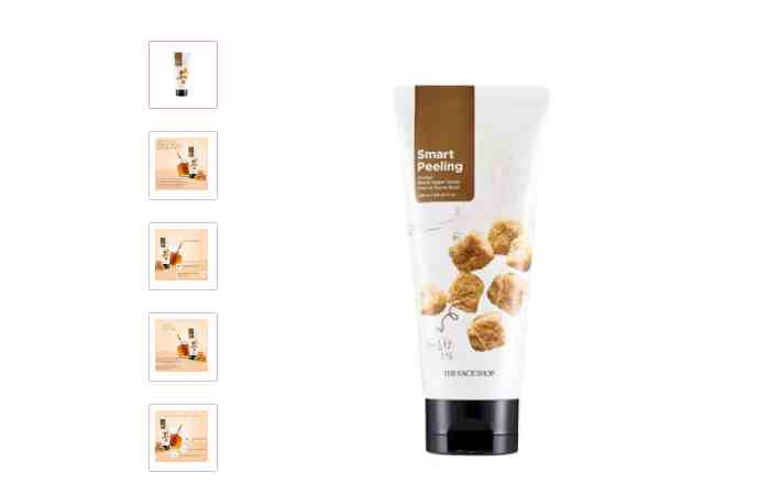 The Face Shop Smart Peeling Honey Black Sugar Scrub, Exfoliator For Blackhead, Whitehead & Pollution(120ml)