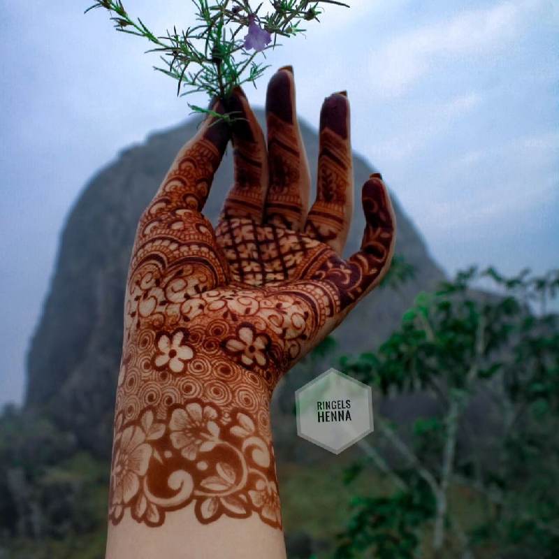 Stylish Front Hand Mehndi Design