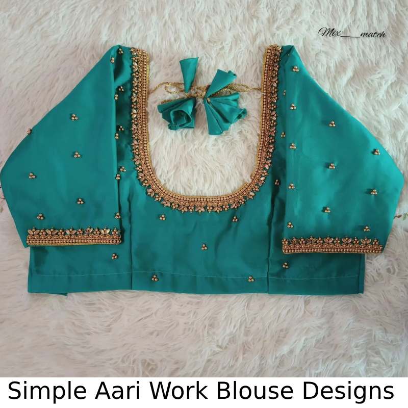 Elegant and Simple Aari Work Blouse Designs Images