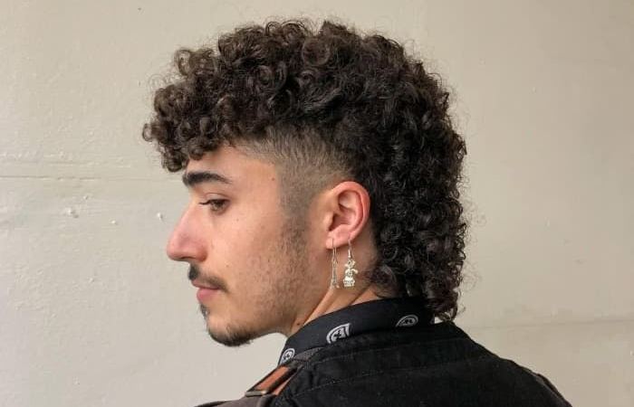 Curly Hair Mullet Cut