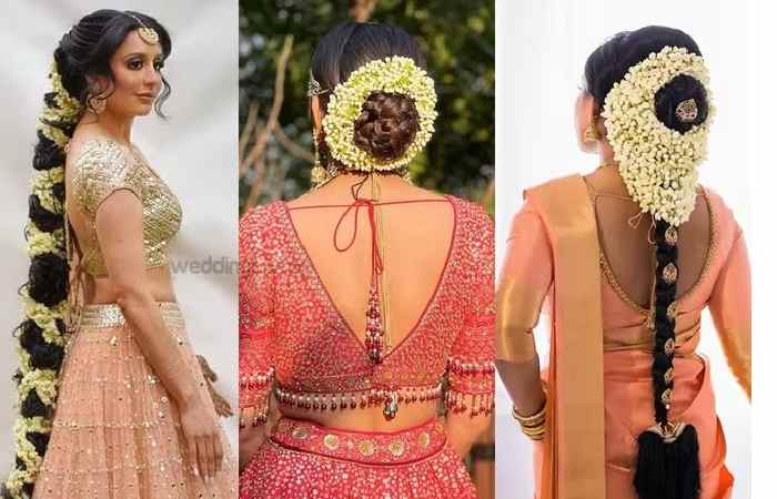 Braid with Gajra Hairstyles for Bride