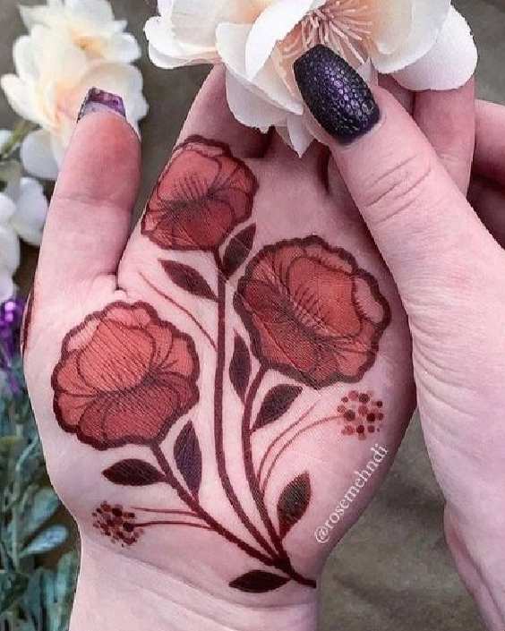 Rose Mehandi Design