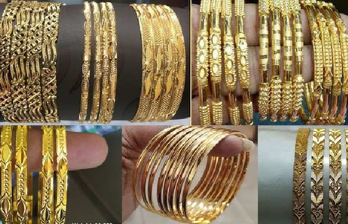 Types of daily wear gold bangles design